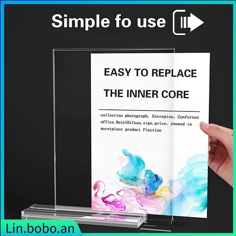 Acrylic Sign Holder A4/A6 Double Sided Menu Holder Display S