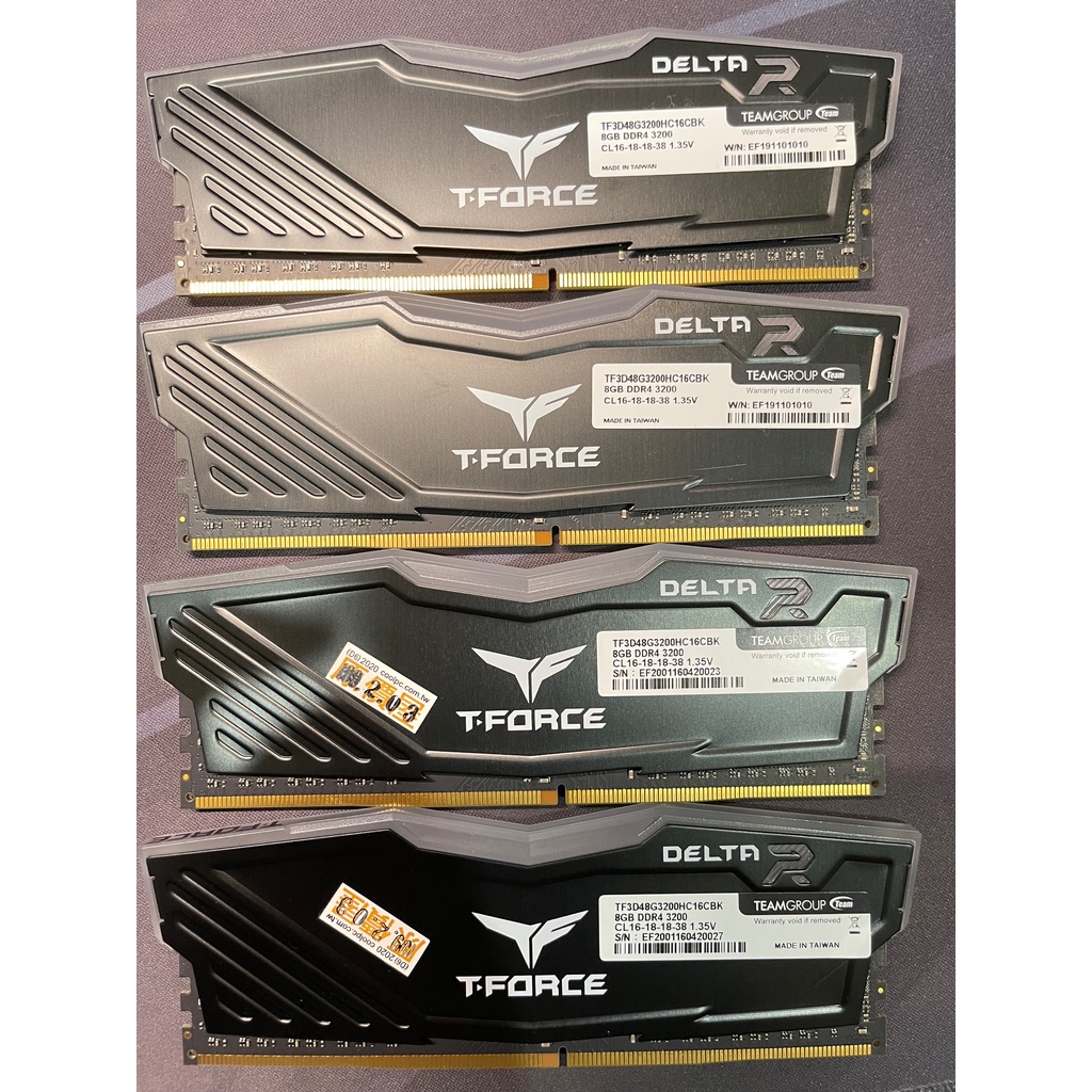 TEAM十銓 T-Force Delta RGB 8GBx4 DDR4-3200 黑/RAM記憶體