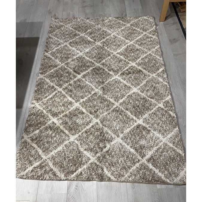 ［二手］宜得利 NITORI 中型毛 地毯 185x130公分 咖啡色 另售細長款毛地毯