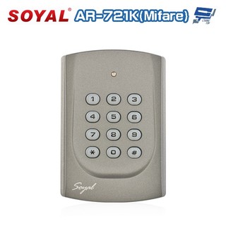 昌運監視器 SOYAL AR-721K(AR-721-K) E2 Mifare WG 深灰 多功能讀頭
