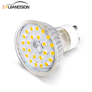 Ruiandsion 非調光射燈燈泡 GU10 LED 燈泡 4W AC 85-265V 日光白暖白軌道照明燈泡 (4p