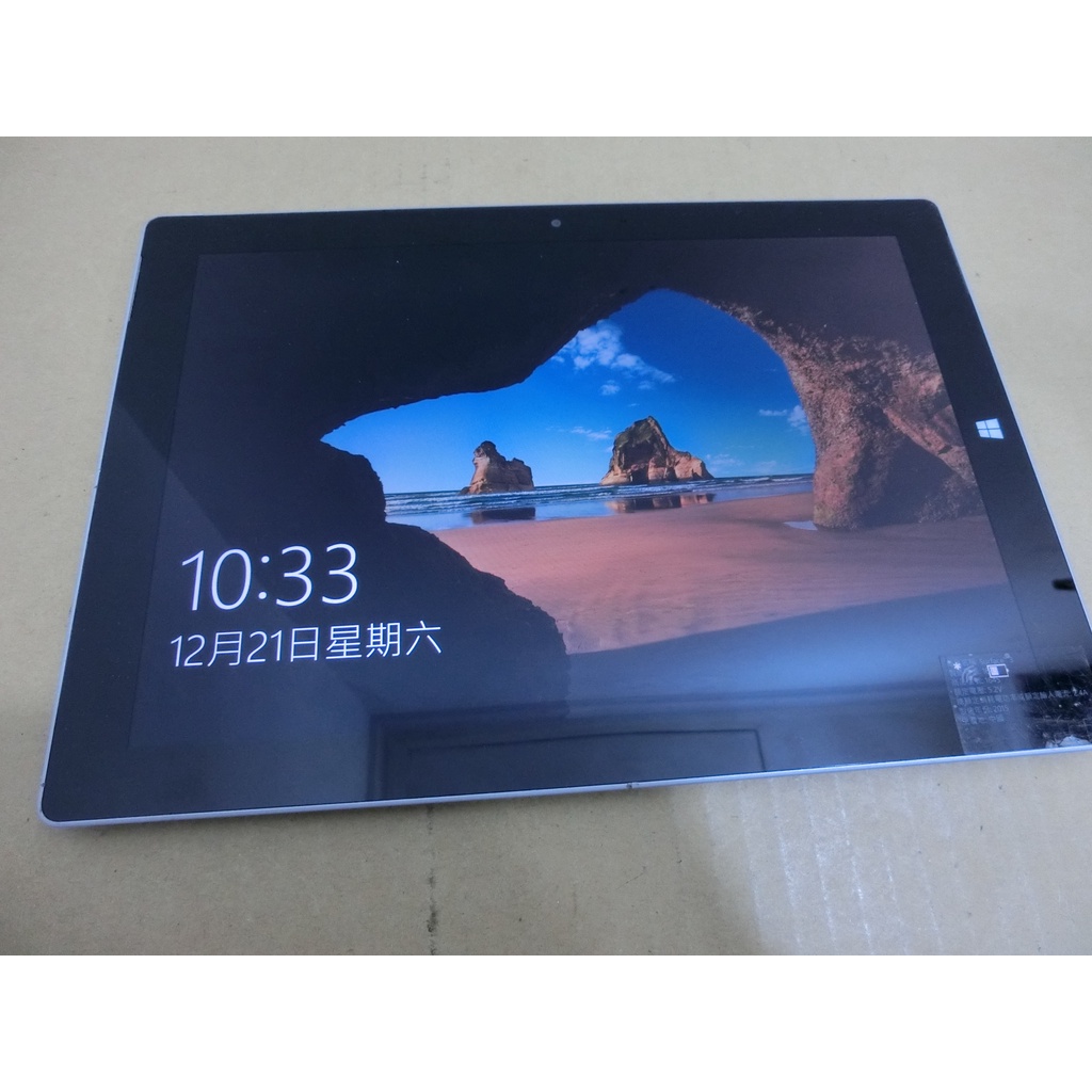 微軟 Microsoft Surface 3 1645 64G 鎖螢幕密碼 當故障機 零件機 （明1208）