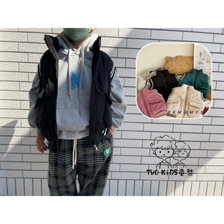 出清TWO KiDS 童裝 220633 -現貨韓系運動風手塞棉口袋拉鍊背心保暖背心馬甲中大童男童女童兒童