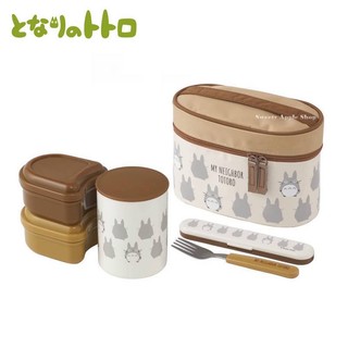 龍貓【 SAS日本限定 】 保溫餐罐＆餐盒＆餐具＆收納袋 便當盒套組 560ml