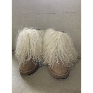UGG Mongolian fur boots蒙古羊毛皮草短雪靴