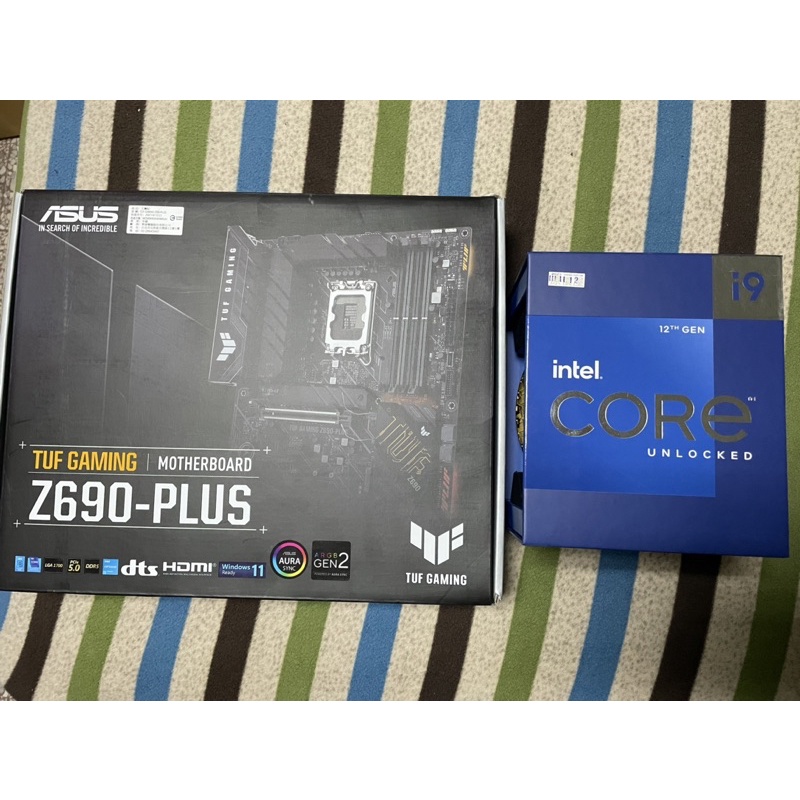 二手CPU:intel12900K+主機板：ASUS:TUF-Z690-PLUS