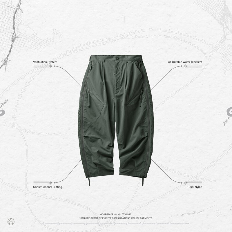 綠1號 Goopi x Wildthings Transformed-Zip Tactical Pants