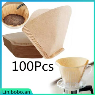 100Pcs 2-4 Cup Coffee Paper Filter for Coffee Hand-poured Co