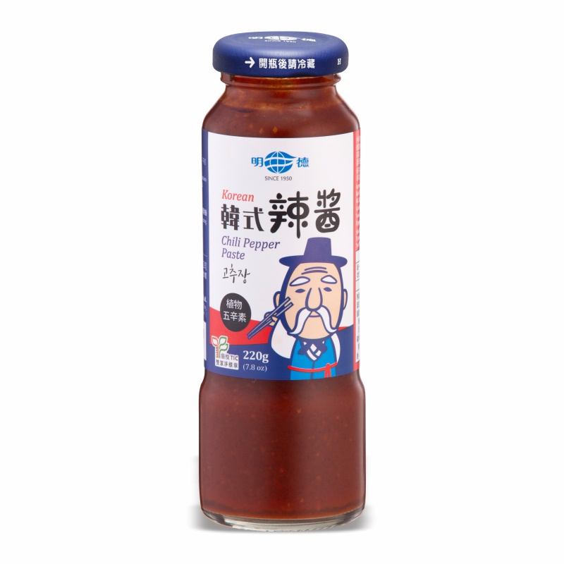 明德食品 民族風味韓式辣醬 220g 五辛素 小辣 官方直營 岡山豆瓣醬第一品牌