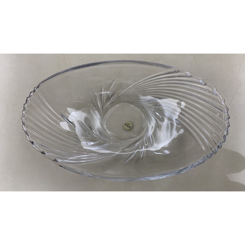 日本名牌 SOGA 精緻月桂葉 玻璃盤 擺飾盤 水果盤