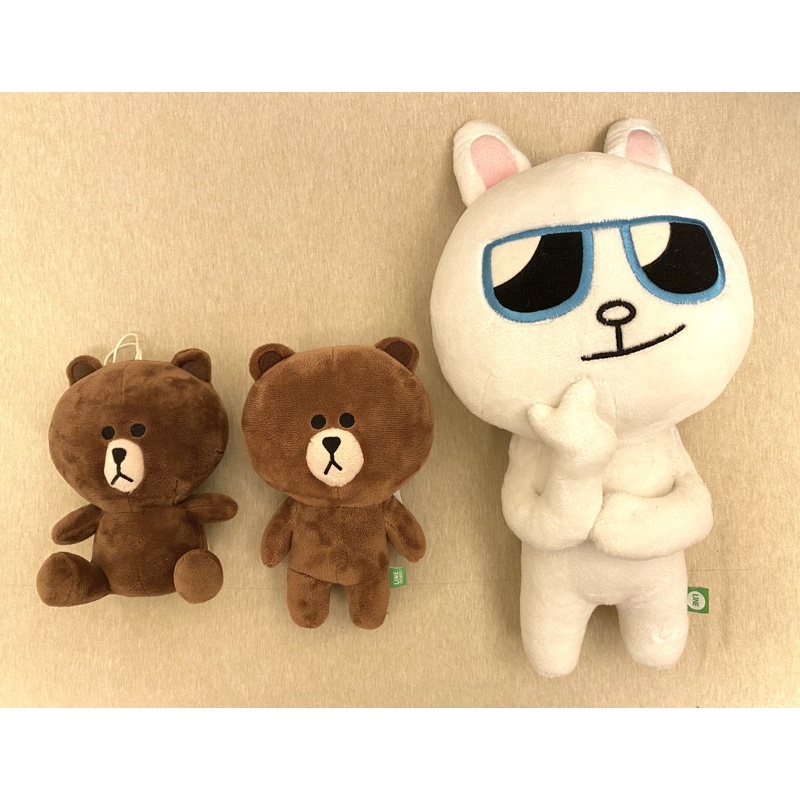 LINE Friends 兔兔 熊大 二手 娃娃