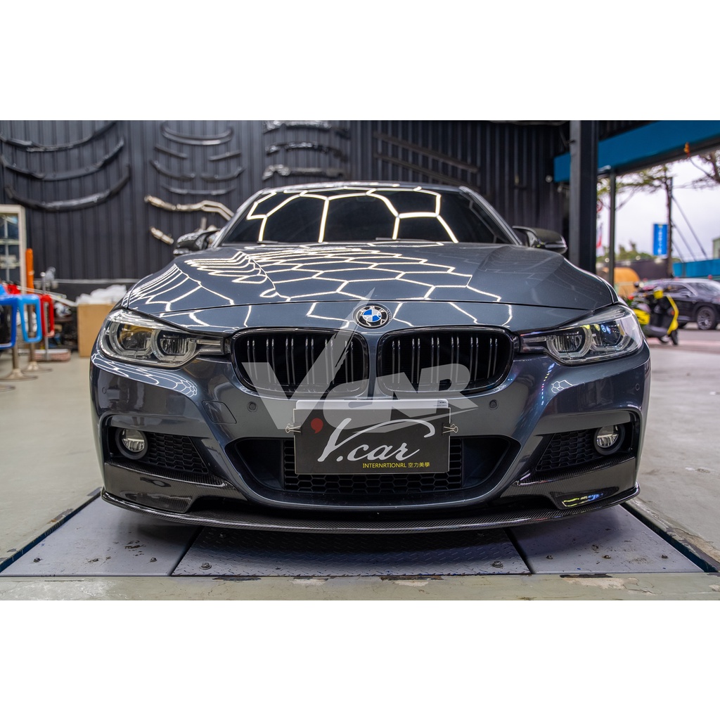 【V.Car】BMW F30 F31 MP款 碳纖前下巴 三件式 M-Tech保桿