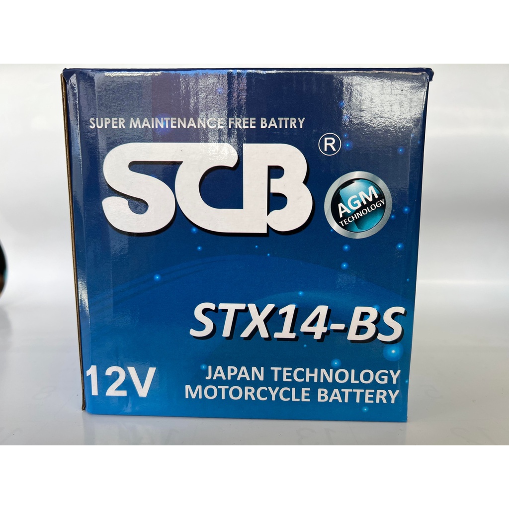 SCB 重機電池 STX14-BS(同YTX14-BS GTX14-BS)