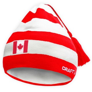 【瑞典 Craft】X-COUNTRY HAT 越野保暖帽.彈性透氣保暖針織護耳帽/內裡雙層汗帶 紅/白 194678