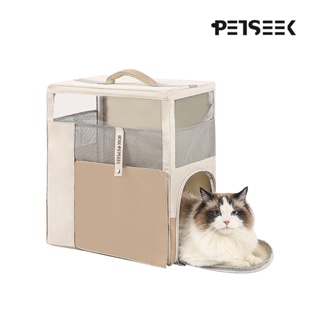 PETSEEK 幾何骨架雙肩寵物包 貓用 狗用 外出包 寵物背包 寵物 外出 後背包