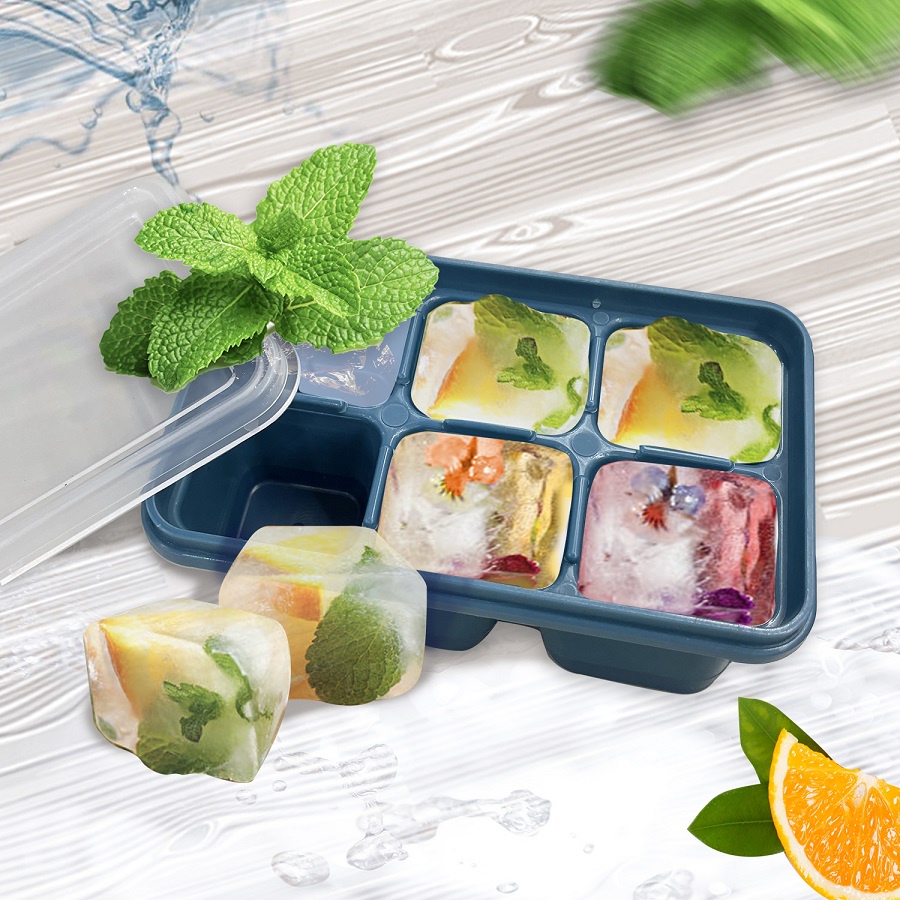日式 莫藍迪色 附蓋 6格矽膠軟底/塑膠硬底 製冰盒 4色 單入【佳瑪】果汁 冰磚 寶寶 副食品 冰塊