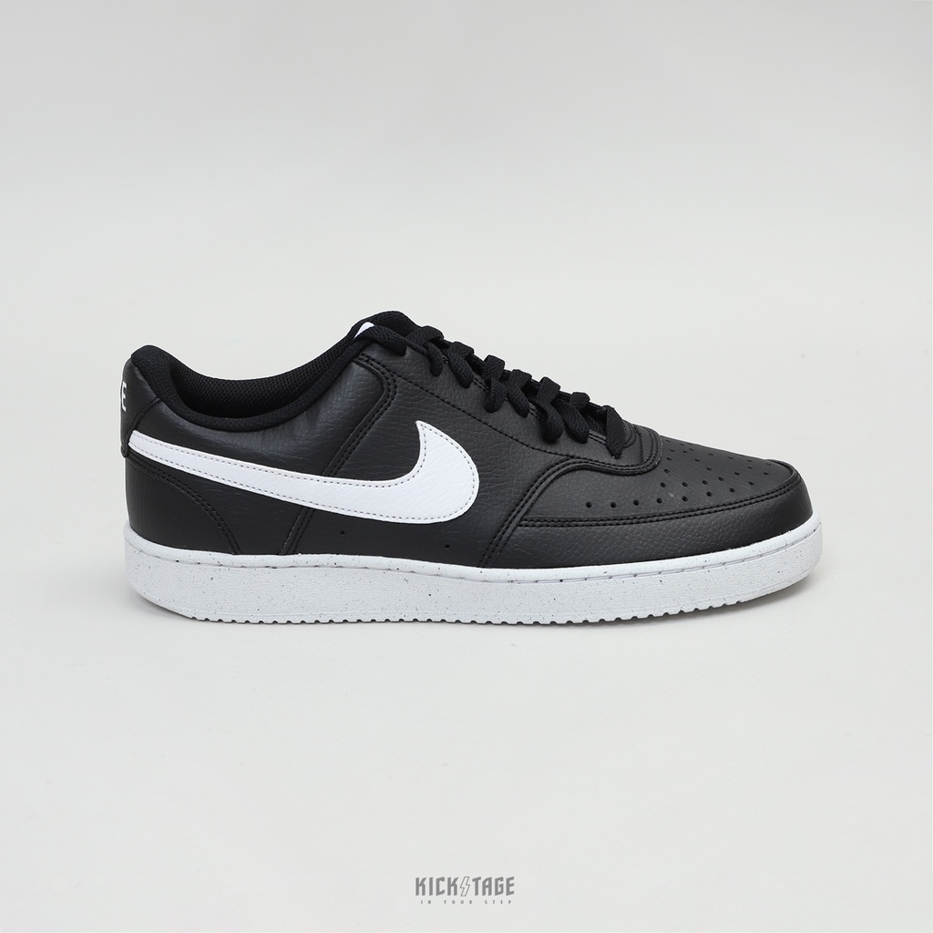 NIKE COURT VISION LOW 黑白 經典 復古 皮革 環保材質 休閒鞋 男鞋【DH2987-001】