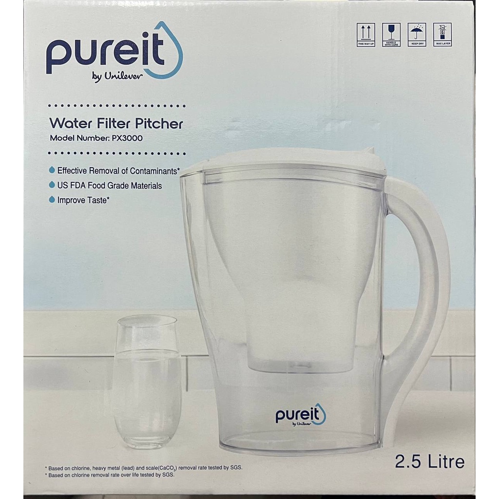 【Unilever 聯合利華Pureit】PX3000 即淨濾水壺 2.5L (內含1壺1濾芯)  濾水壺