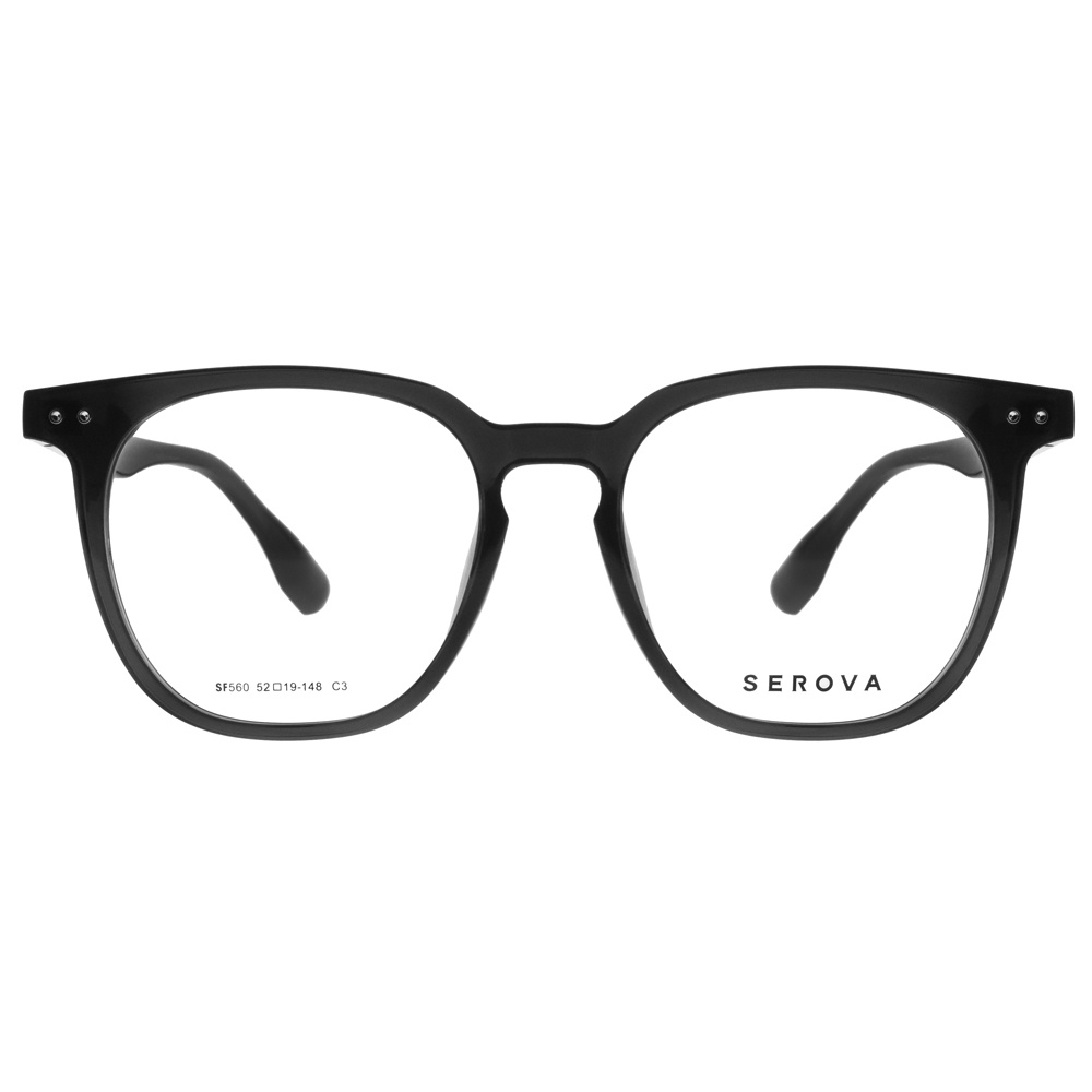 SEROVA 光學眼鏡 SF560 C3 經典黑框款 華晨宇同款 眼鏡框 - 金橘眼鏡