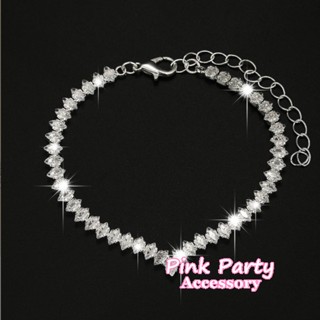 【手鍊】精緻璀璨 閃亮鋯石手鍊 手環 新娘秘書 PinkParty❤韓系飾品