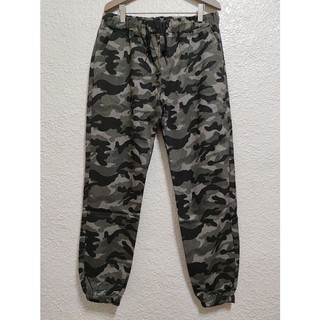 ☆灰色迷彩 JOGGER PANTS 縮口褲 束腳褲 休閒褲(XL)☆