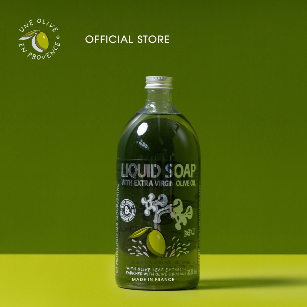 【一顆橄欖】法國 頂級橄欖油呵護液皂補充瓶1L