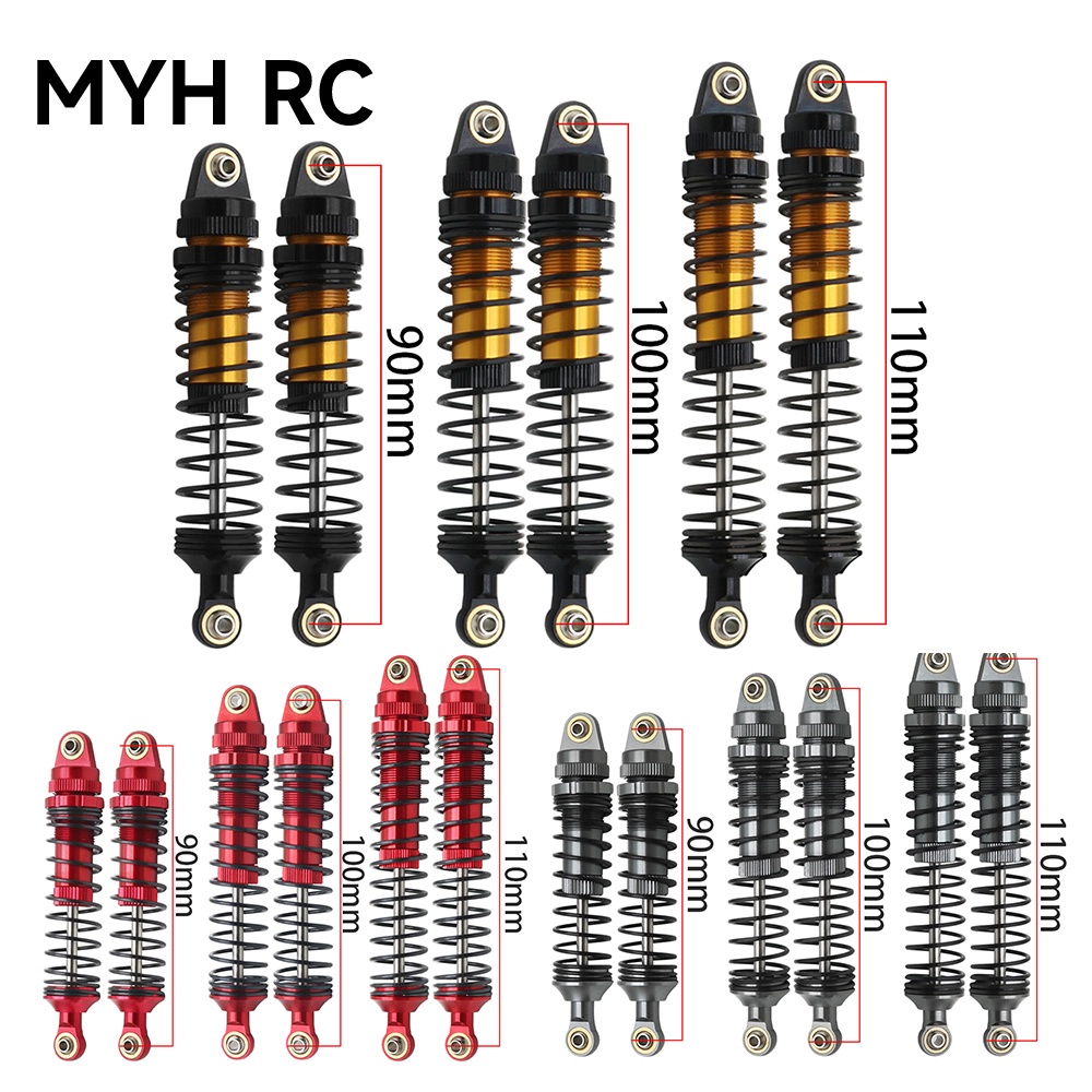 Myhrc 遙控車 90/100/110/120mm 減震器阻尼器適用於 1/10 RC 履帶式軸向 SCX10 ii