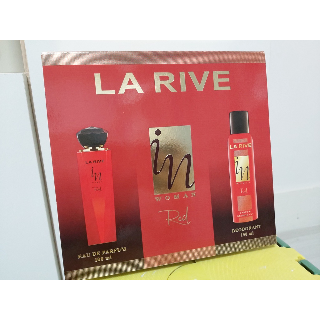 LA RIVE IN RED WOMAN 緋紅香氛禮盒(香水100ML+香氛噴霧150ML) 未使用