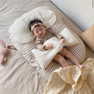 嬰兒床中嬰兒床墊 寶寶床墊床中床 嬰兒透氣床墊 薄床兒童床墊 INS新生兒仿生睡床感子宮床嬰兒床寶寶防驚跳床中床墊
