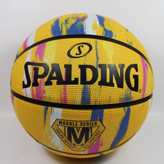 SPALDING 斯伯丁 籃球7號 橡膠款 SPA84401 SP 大理石系列 黃彩 [SUNSPORS]