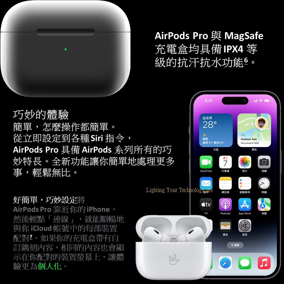 Apple AirPods Pro (第 2 代) 藍芽耳機【Apple A2698 A2699】 公司貨