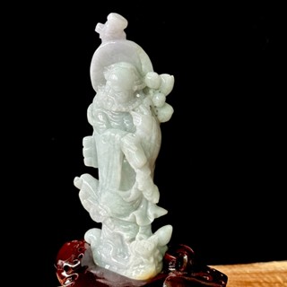 天然緬甸玉翡翠A貨 玉達摩 翡翠達摩 冰膠感 冰糯種 居家擺件 精品收藏 J107