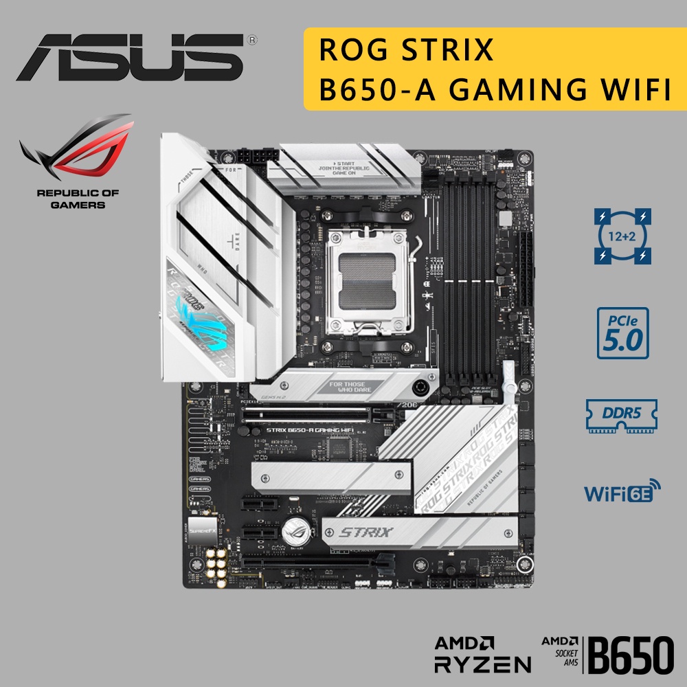 ASUS 華碩 ROG STRIX B650-A GAMING WIFI ATX AM5 D5 DDR5 主機板