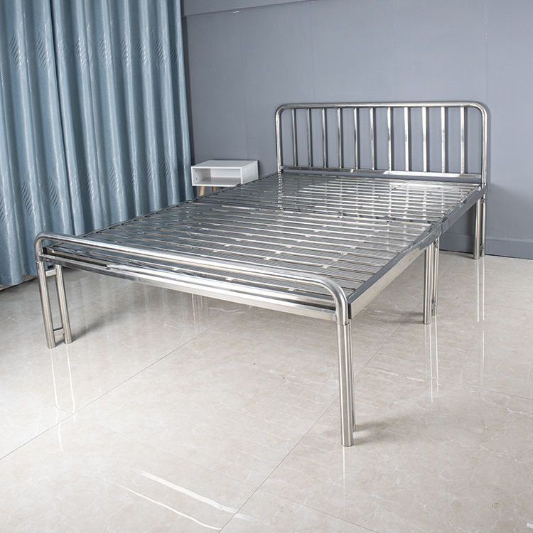 免運 白鐵床 不銹鋼床 加厚 結實耐用 不銹鋼鐵床1.8米1.2米1.5米鐵藝床單人床簡約現代學生員工宿舍