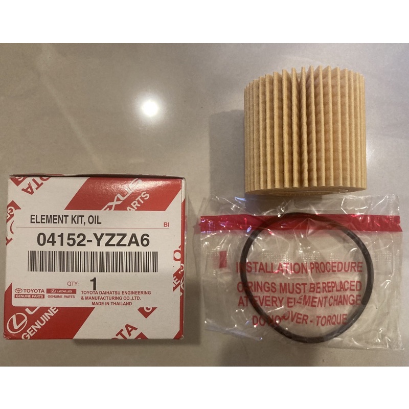 TOYOTA 原廠機油芯04152-YZZA6 泰國製造原廠雷射標籤