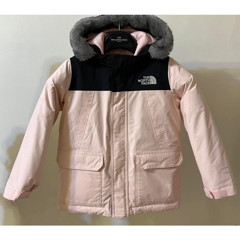 The north face 北臉 小女孩👧🏻粉黑撞色羽絨外套