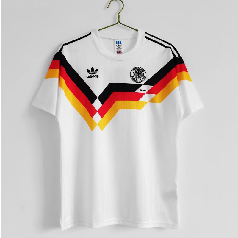1990賽季德國主場復古上衣球衣s-xxl短袖休閒球衣運動足球球衣aaa