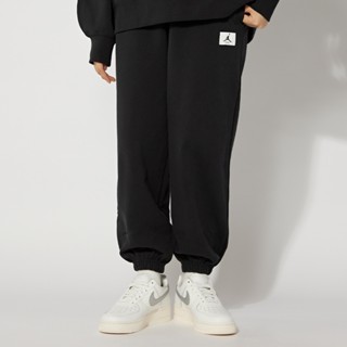 Nike As W J Flt Flc Pant 女 黑 運動 喬丹 小LOGO 束繩 長褲 DQ4608-010