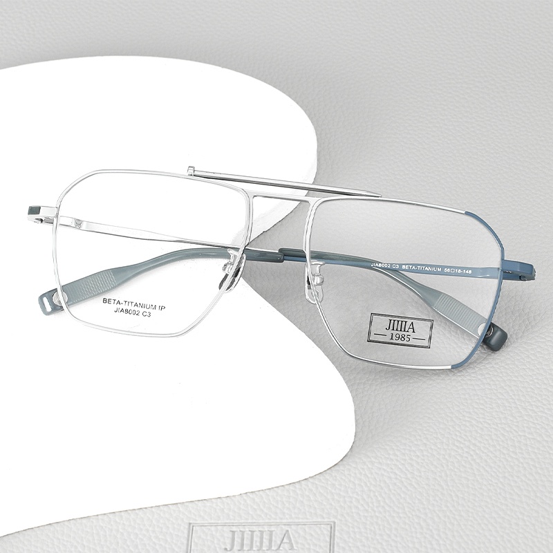 JIIIIA1985 JIA8002 眼鏡｜男飛行員雙梁純鈦超輕眼鏡 男生品牌眼鏡框【幸子眼鏡】