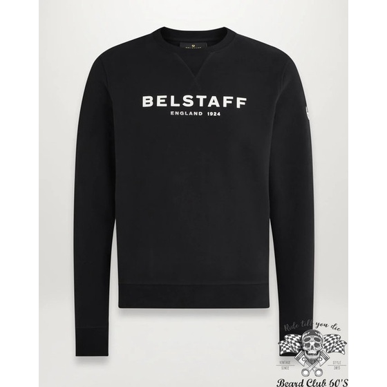 ♛大鬍子俱樂部♛ Belstaff ® 1924 Sweatshirt 英國 原裝 經典 時尚 純棉 衛衣 黑色