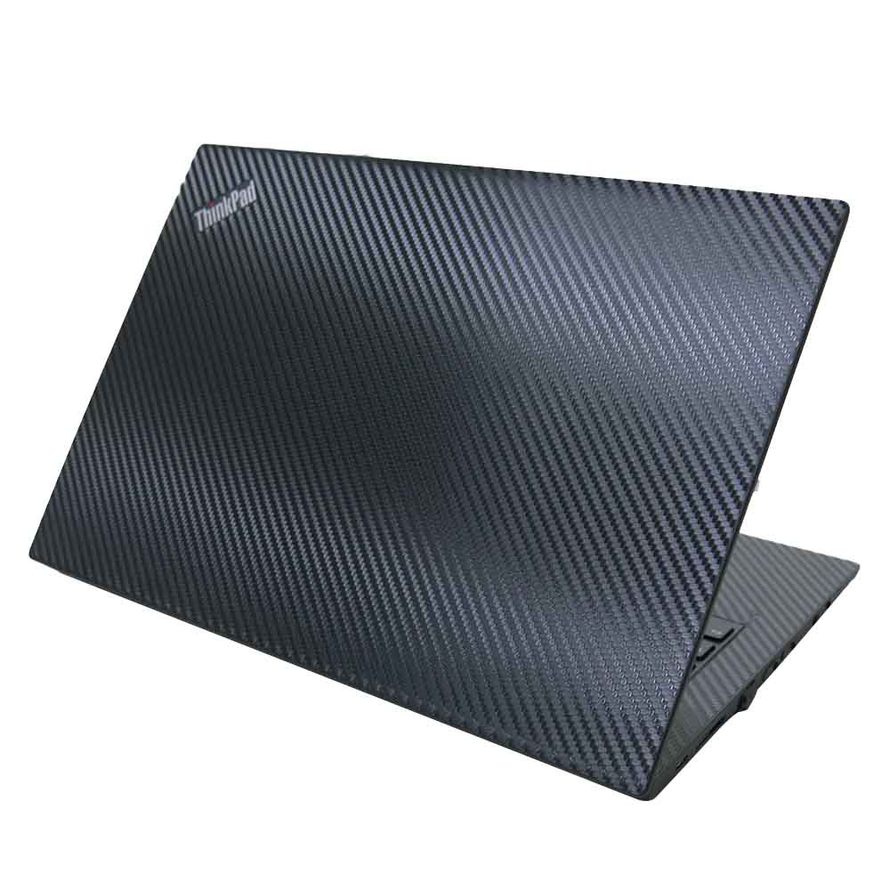 【Ezstick】Lenovo ThinkPad T480S 黑色卡夢紋機身貼 (含上蓋貼、鍵盤週圍貼) DIY包膜