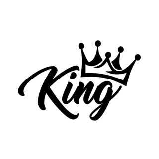 【P-A601】KING 皇冠 反光貼紙 鏤空 汽車貼紙 17cm*11cm