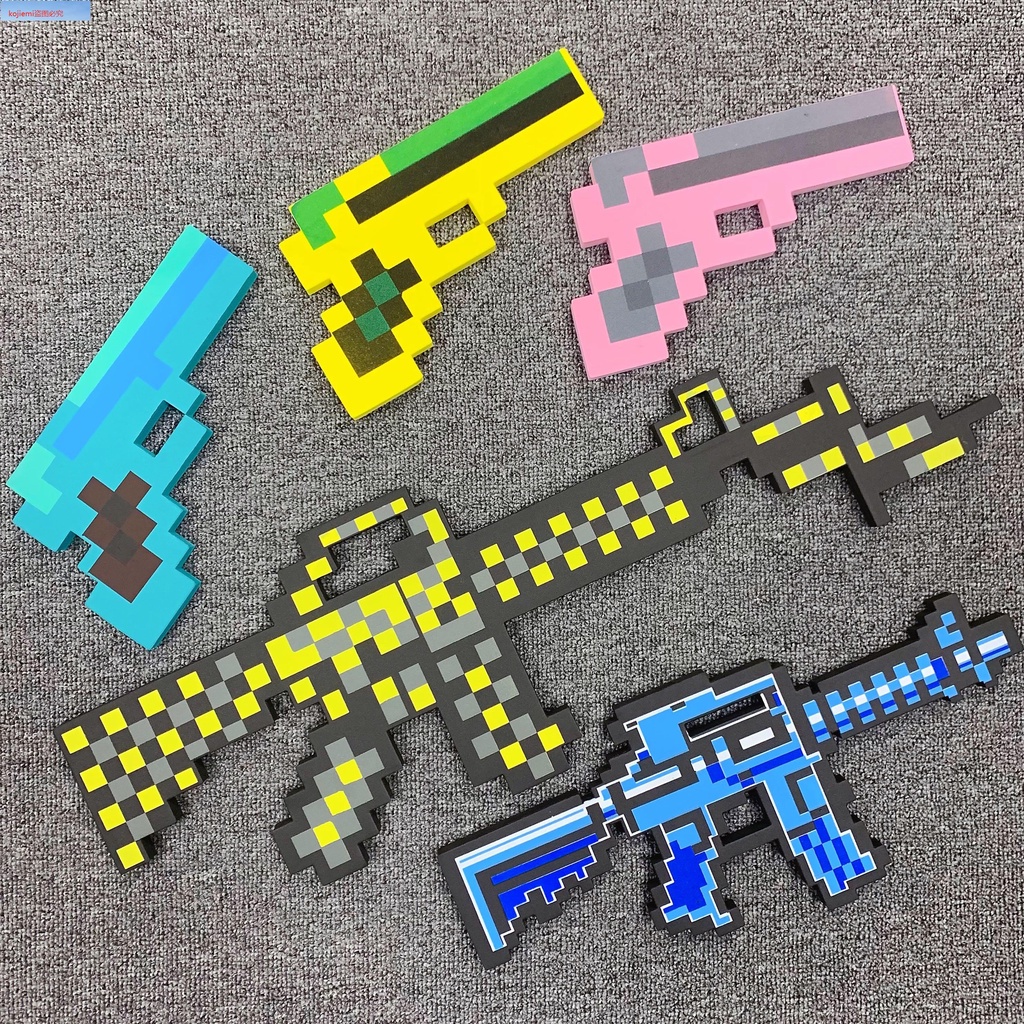 上新//我的世界Minecraft周邊玩具鉆石泡沫槍模型武器兒童玩具禮物