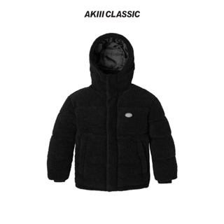 【AKIII CLASSIC】連帽刷毛羽絨外套_Black | 長袖 明星代言 韓版 日常 男 女 中性 冬天 流行