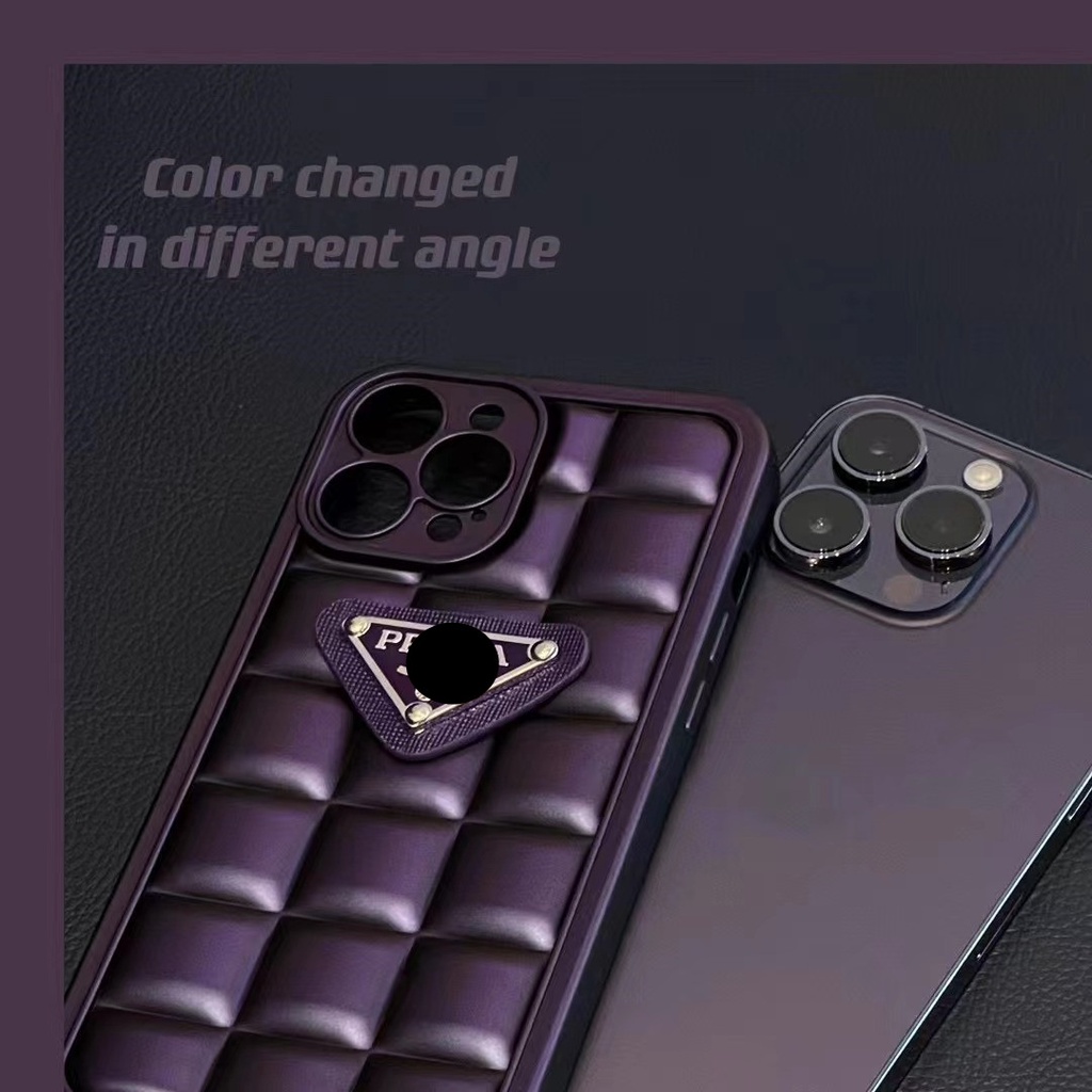 14pro Dark Night Purple Triangle Tide Brand 適用於 Apple 13 手機殼