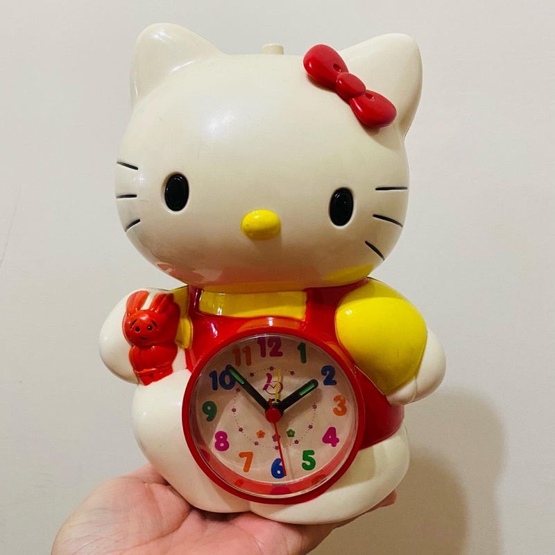 「古厝GU CHU 」Hello Kitty 凱蒂貓❤️💛早期 復古 可愛 鬧鐘⏰時鐘
