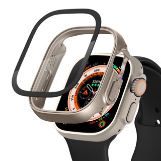 蘋果手錶殼 Pc 保護套 + 玻璃適用於 Apple Watch Ultra 蘋果錶殼+螢幕保護膜 49 毫米