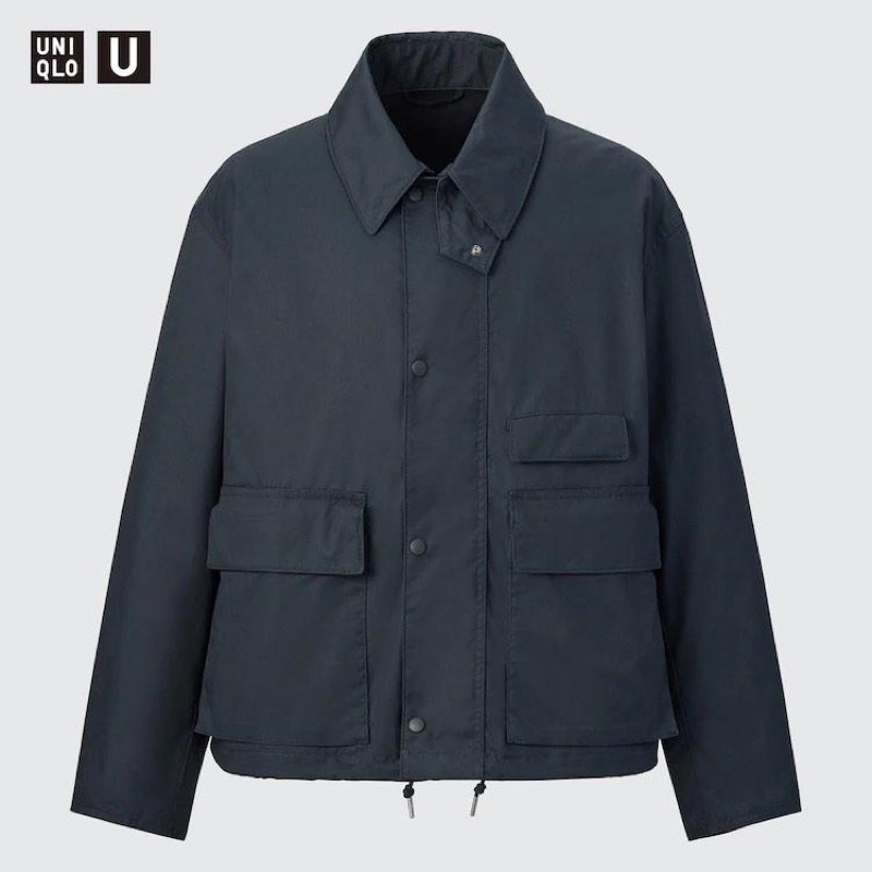 ［全新現貨］22FW UNIQLO U 寬版布勞森外套 深藍L