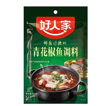 好人家青花椒魚210g 四川特產青椒魚麻辣水煮嫩魚酸菜魚調料