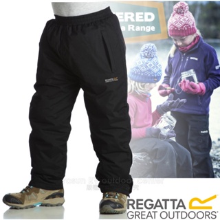 【英國 REGATTA】兒童/青少年Padded Chandler輕量防水透氣保暖長褲(內填科技羽絨)_黑_RKP062